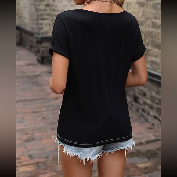 Leopard print color block top - Picture 3 of 6